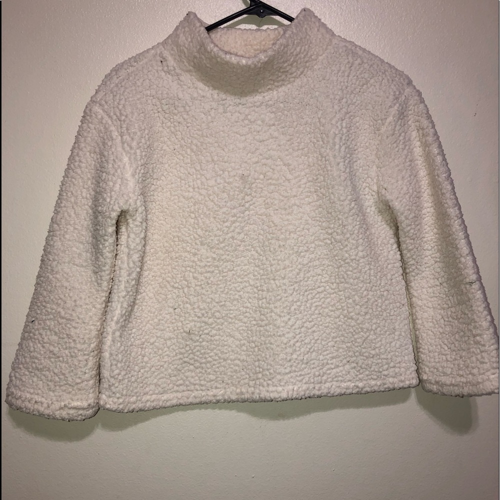 White Fleece Sweater